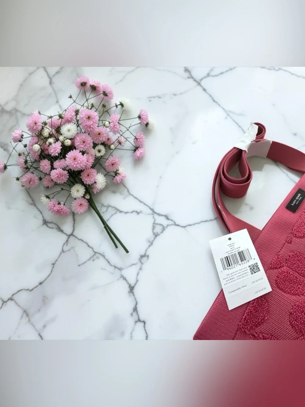 Kate Spade Brooke Terry Carryall Large Tote In Rose Oil NWT